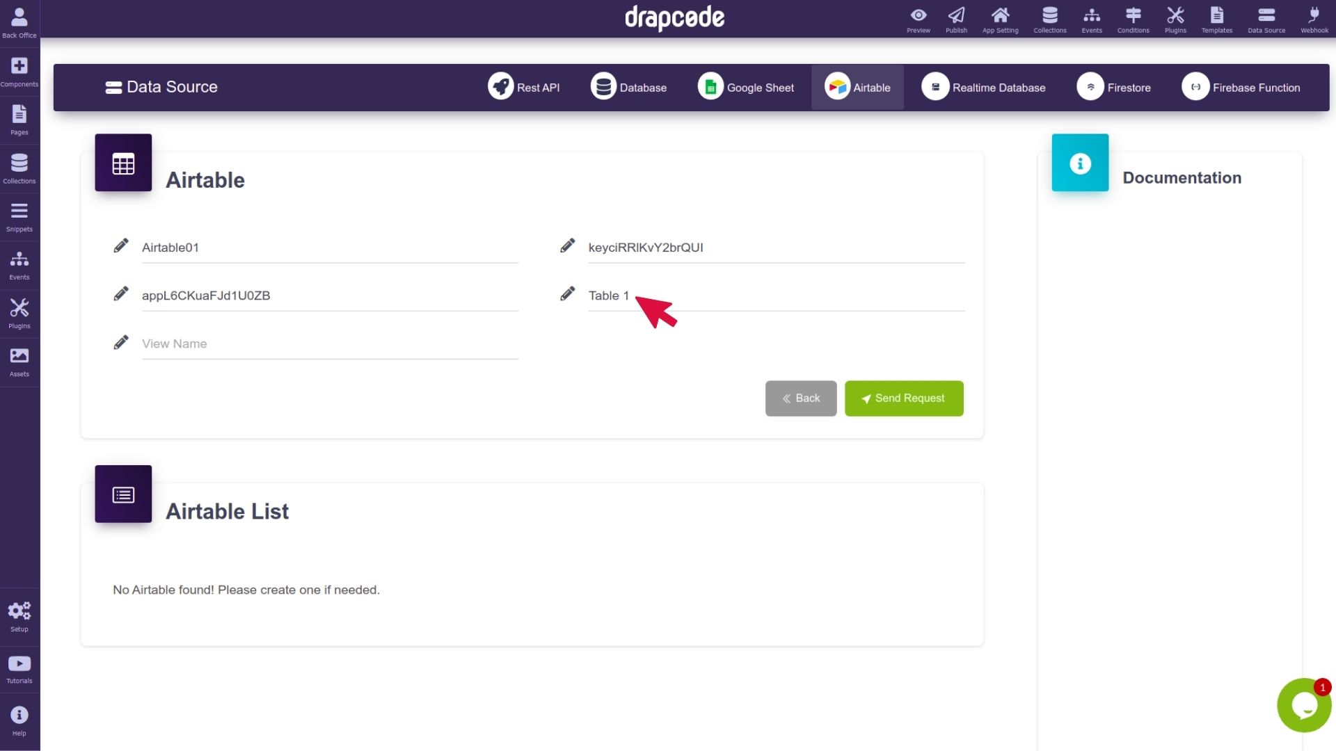 DrapCode Builder Airtable