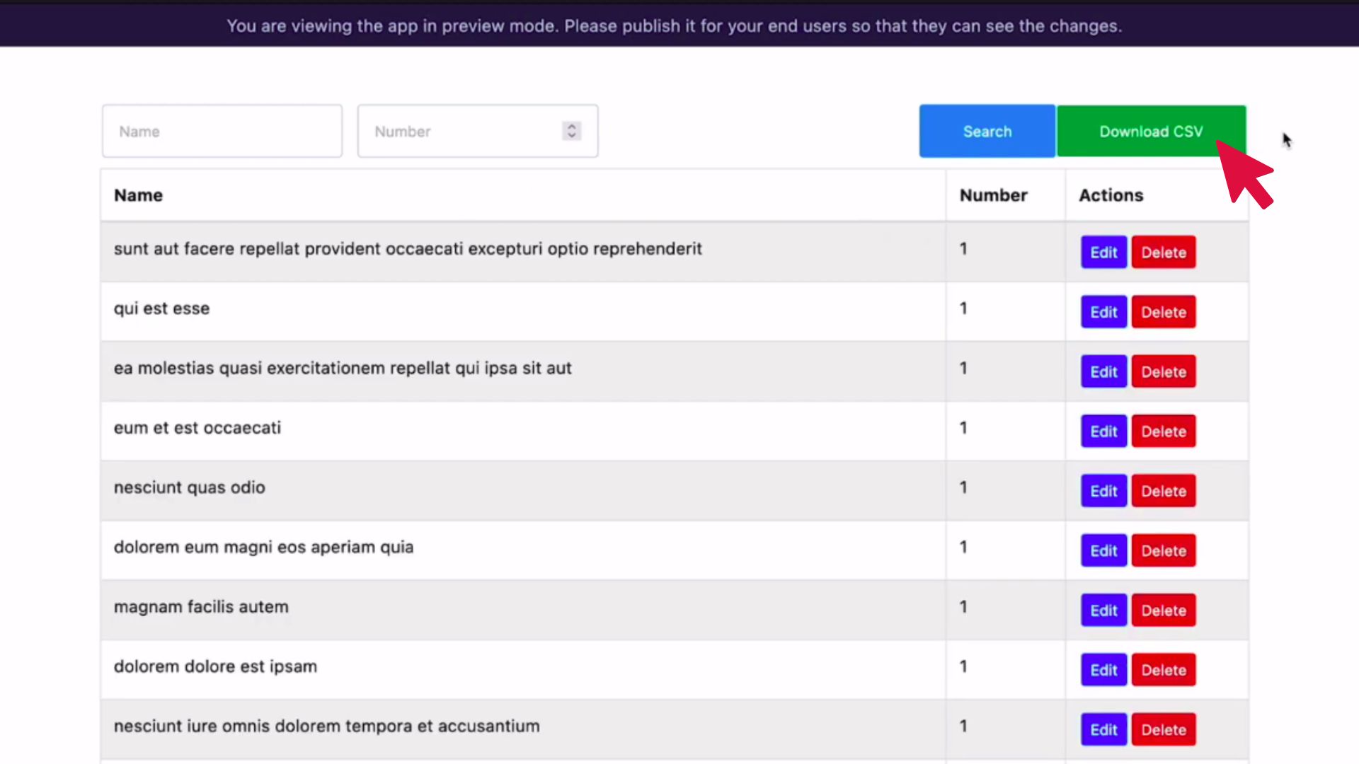 DrapCode Builder Data Search and CSV Download