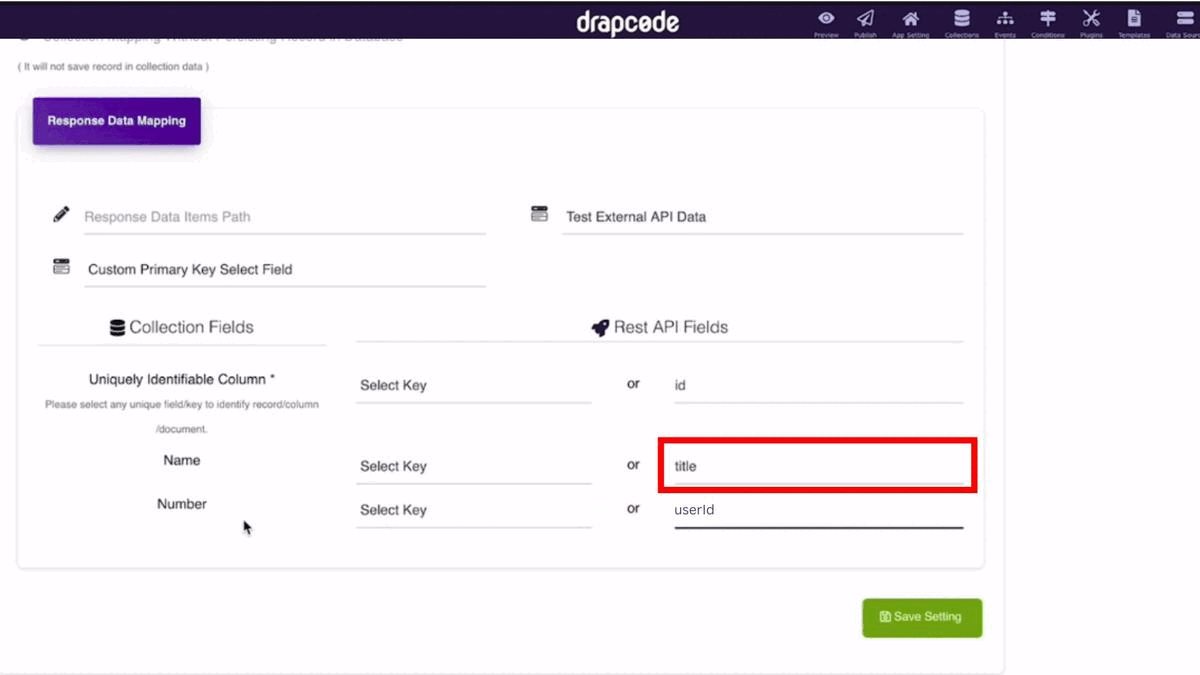 DrapCode Builder Data Search and CSV Download